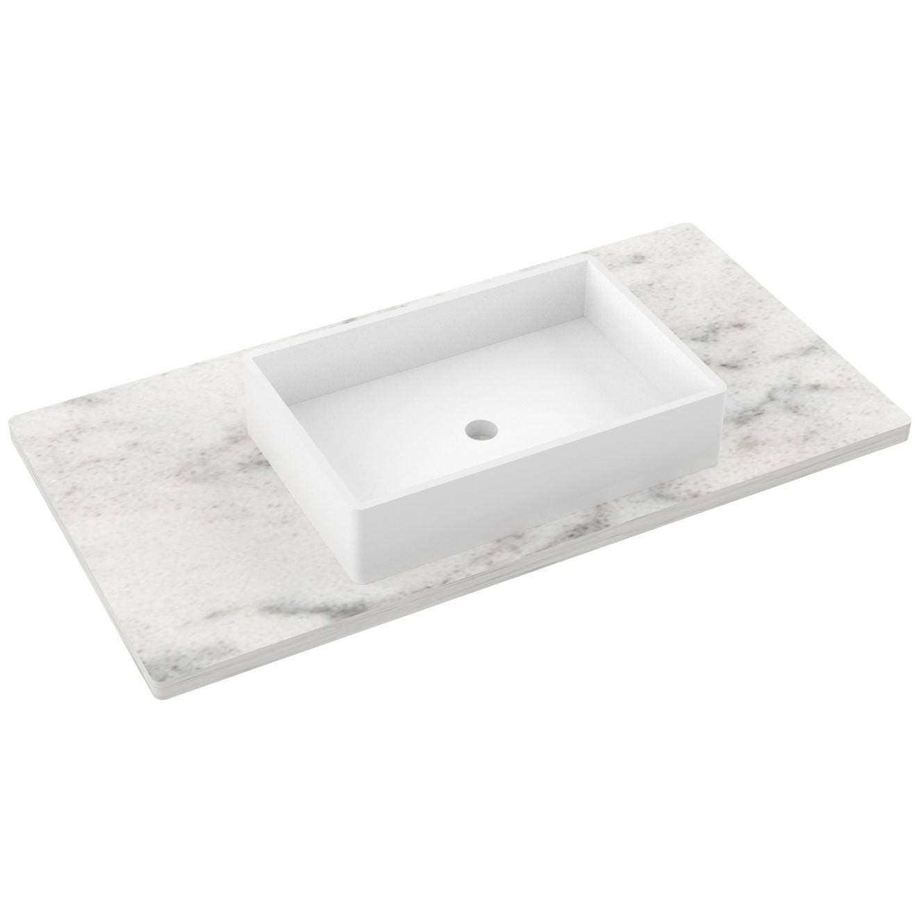 43" Silestone® Quartz Vanity Top Single Vigo Centered Sink