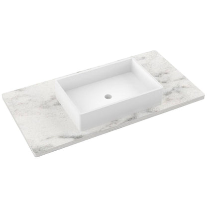 43" Silestone® Quartz Vanity Top Single Vigo Centered Sink