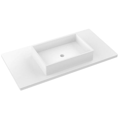 43" Silestone® Quartz Vanity Top Single Vigo Centered Sink
