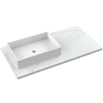 43" Silestone® Quartz Vanity Top Single Vigo Offset Sink