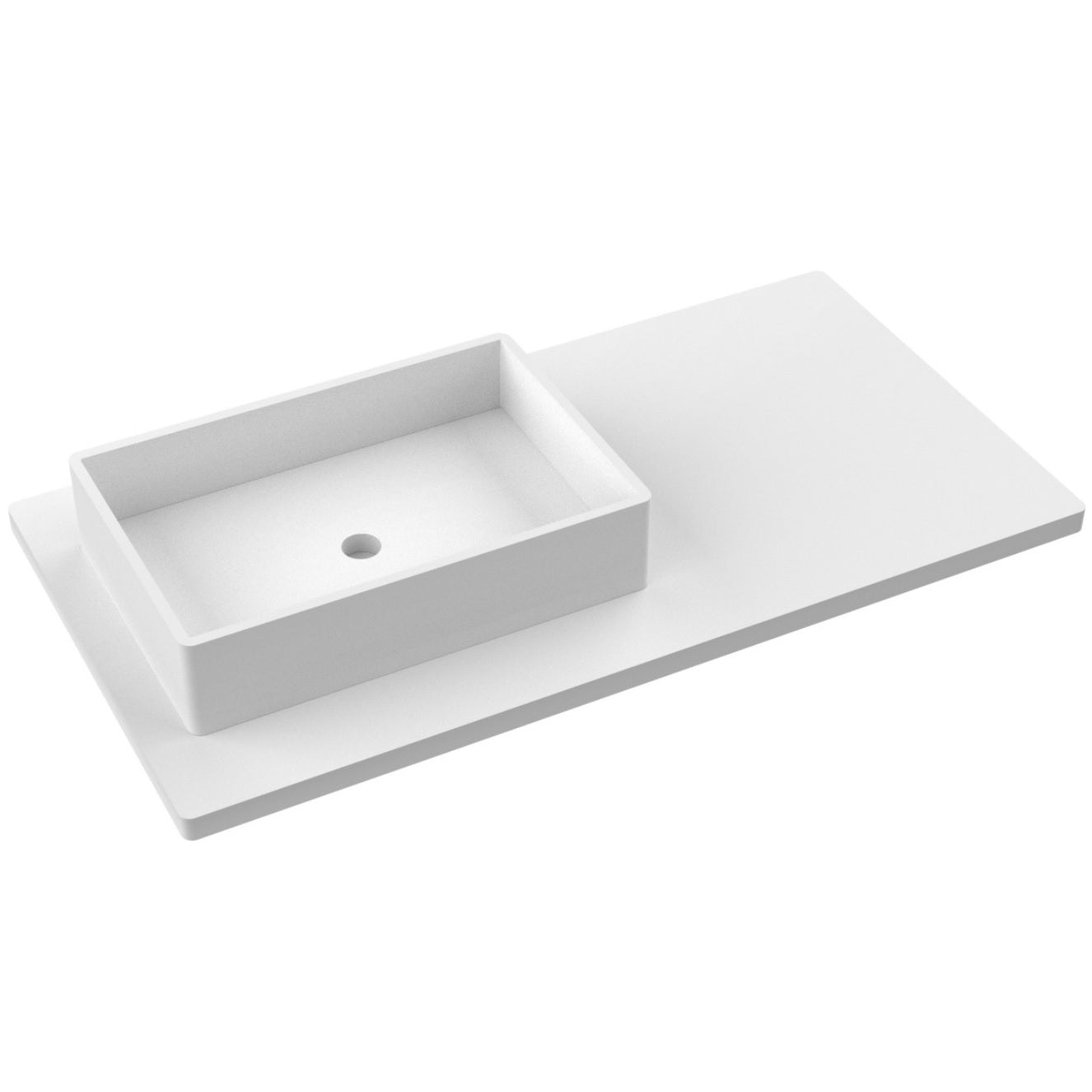 43" Silestone® Quartz Vanity Top Single Vigo Offset Sink