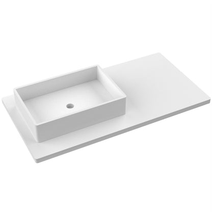 43" Silestone® Quartz Vanity Top Single Vigo Offset Sink