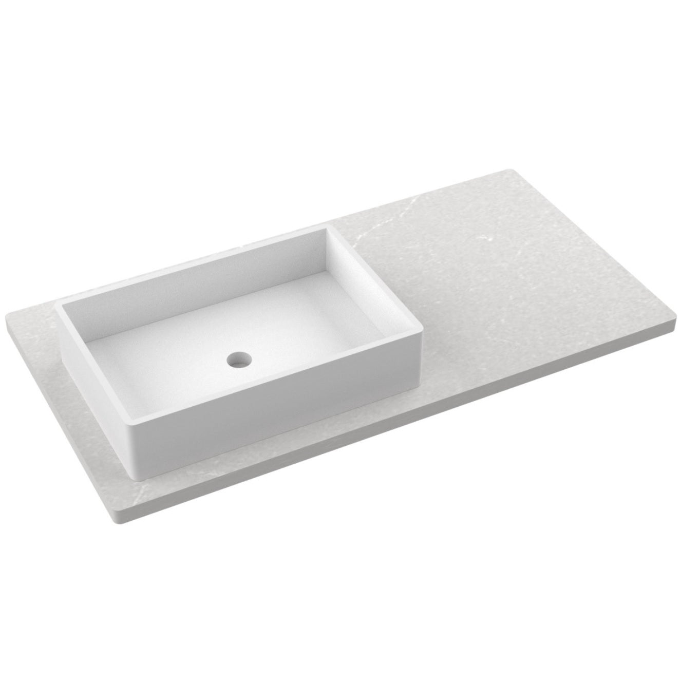 43" Silestone® Quartz Vanity Top Single Vigo Offset Sink