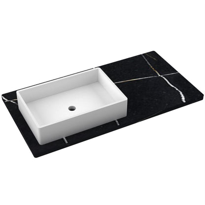 43" Silestone® Quartz Vanity Top Single Vigo Offset Sink