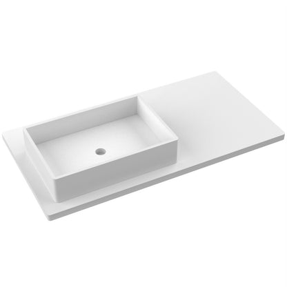 43" Silestone® Quartz Vanity Top Single Vigo Offset Sink