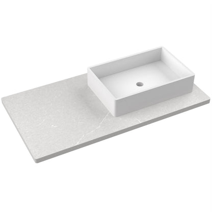 43" Silestone® Quartz Vanity Top Single Vigo Offset Sink