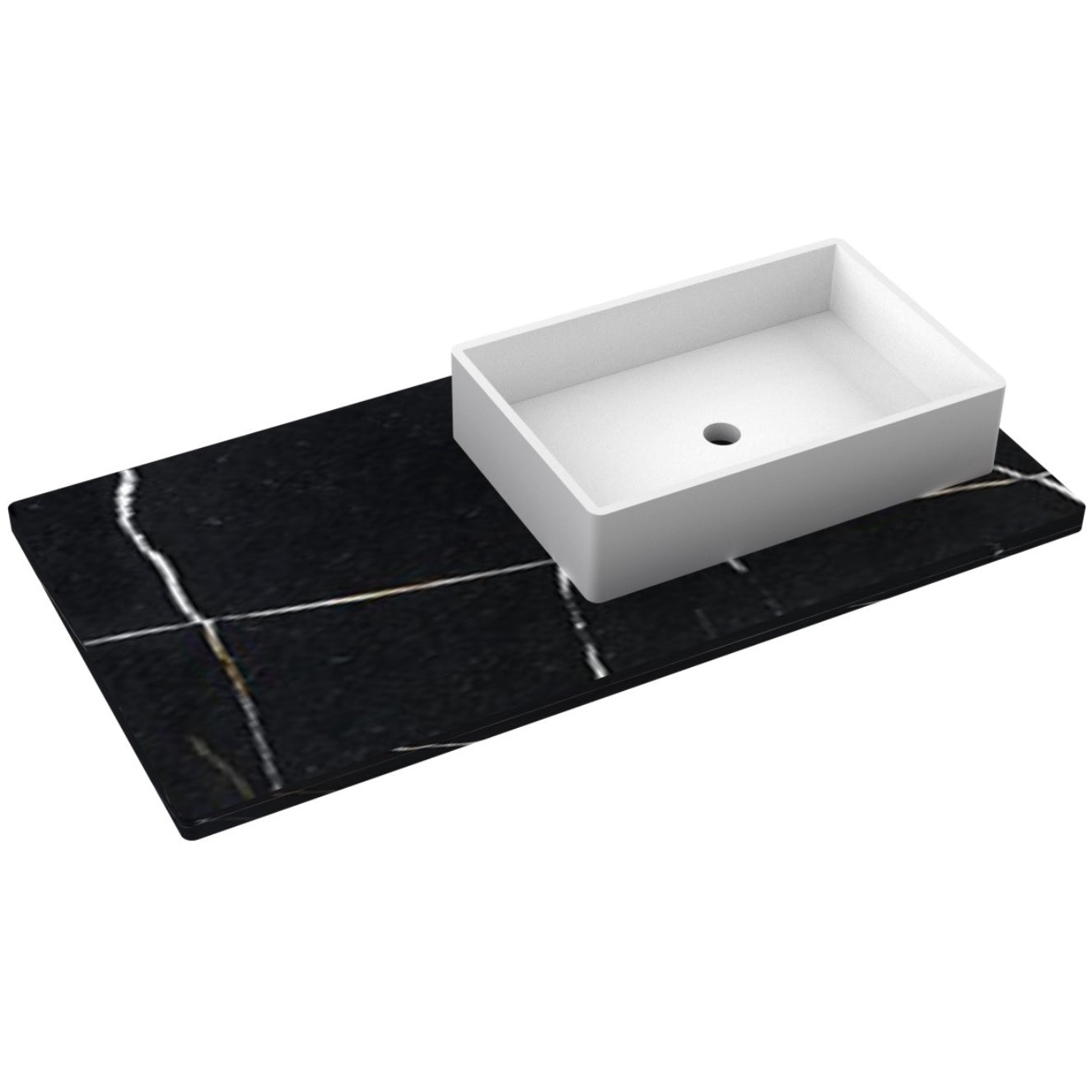 43" Silestone® Quartz Vanity Top Single Vigo Offset Sink