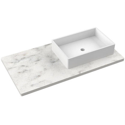 43" Silestone® Quartz Vanity Top Single Vigo Offset Sink