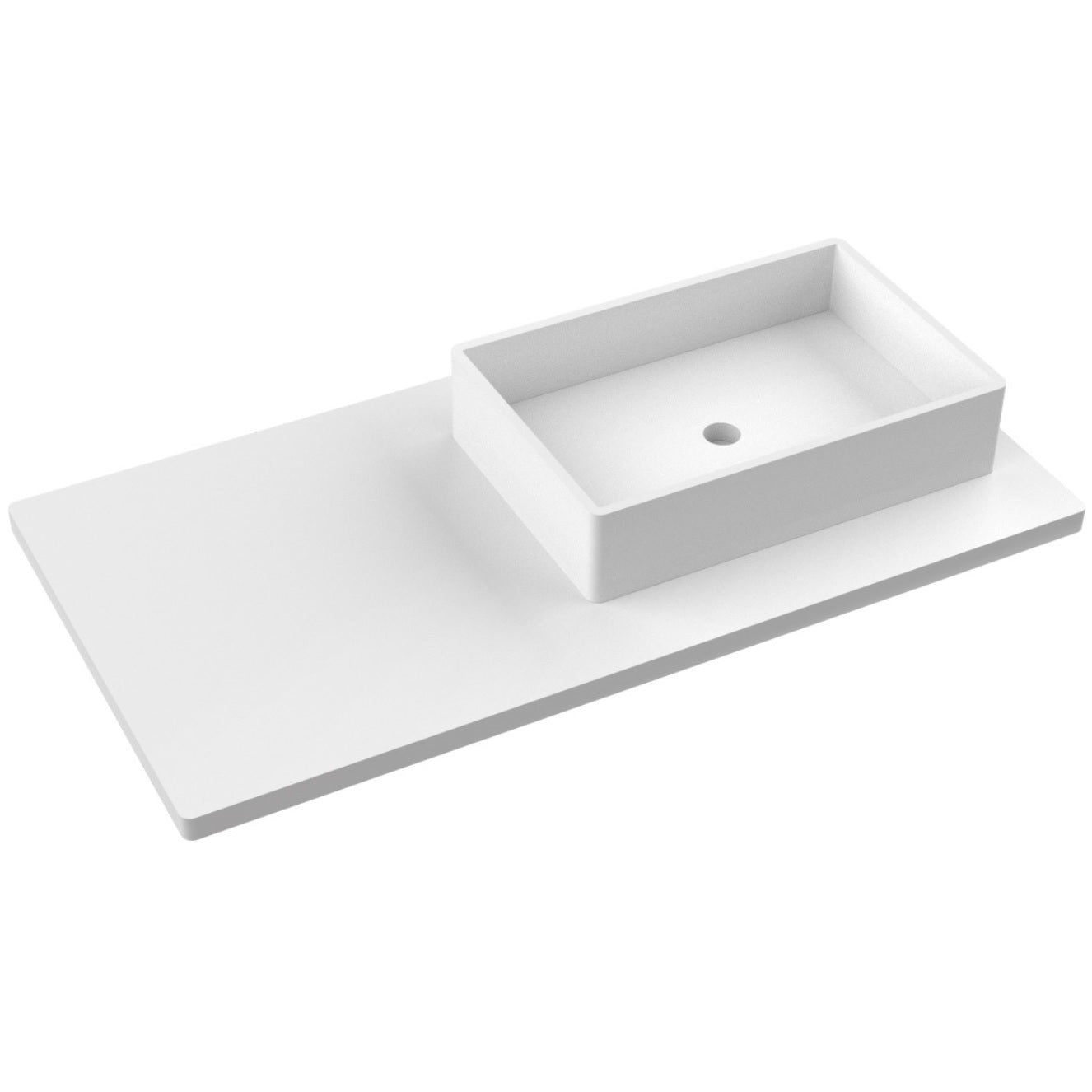 43" Silestone® Quartz Vanity Top Single Vigo Offset Sink