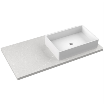 43" Silestone® Quartz Vanity Top Single Vigo Offset Sink