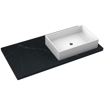 43" Silestone® Quartz Vanity Top Single Vigo Offset Sink
