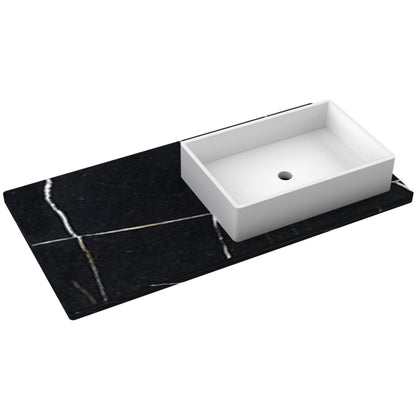 43" Silestone® Quartz Vanity Top Single Vigo Offset Sink