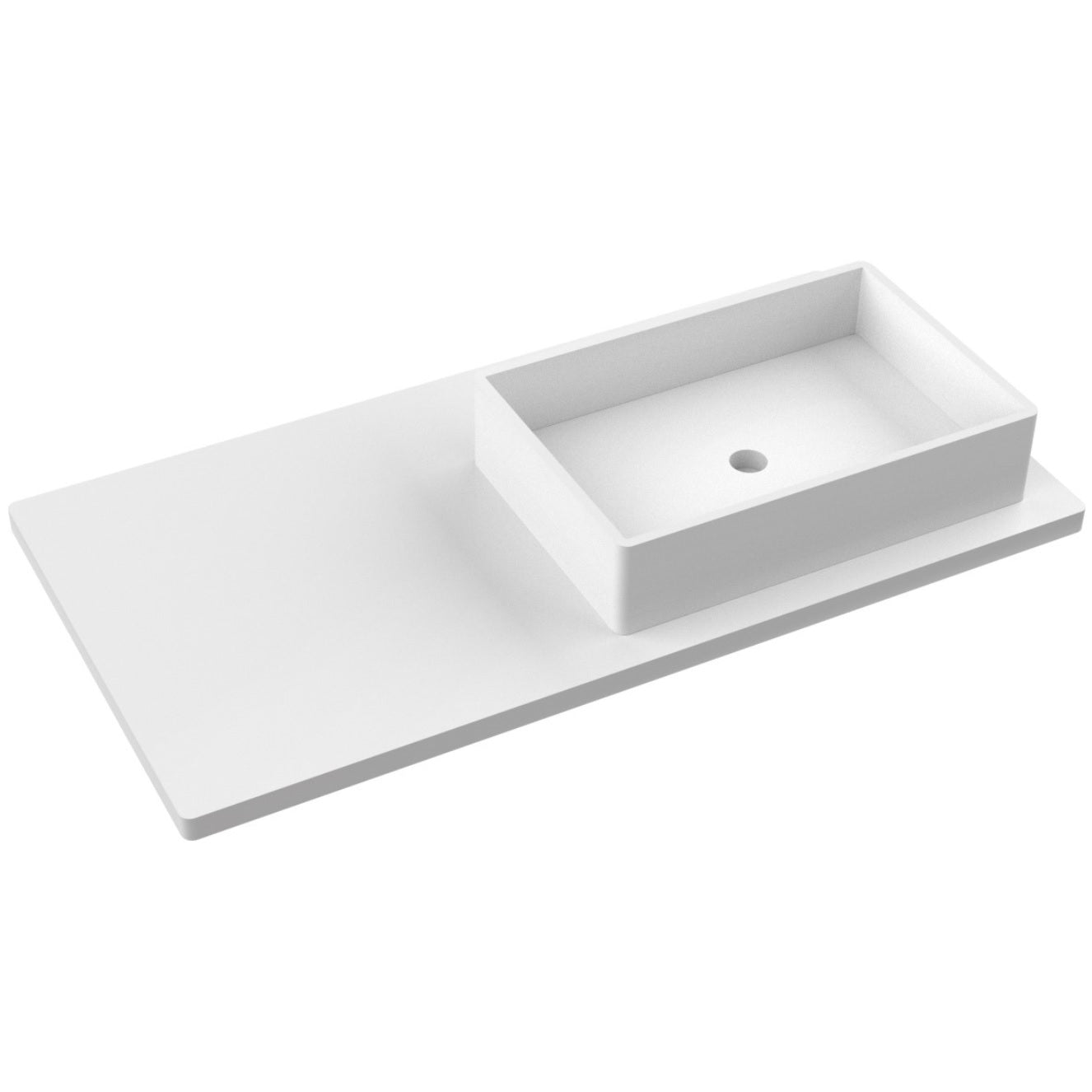 43" Silestone® Quartz Vanity Top Single Vigo Offset Sink