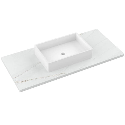 49" Silestone® Quartz Vanity Top Single Vigo Centered Sink