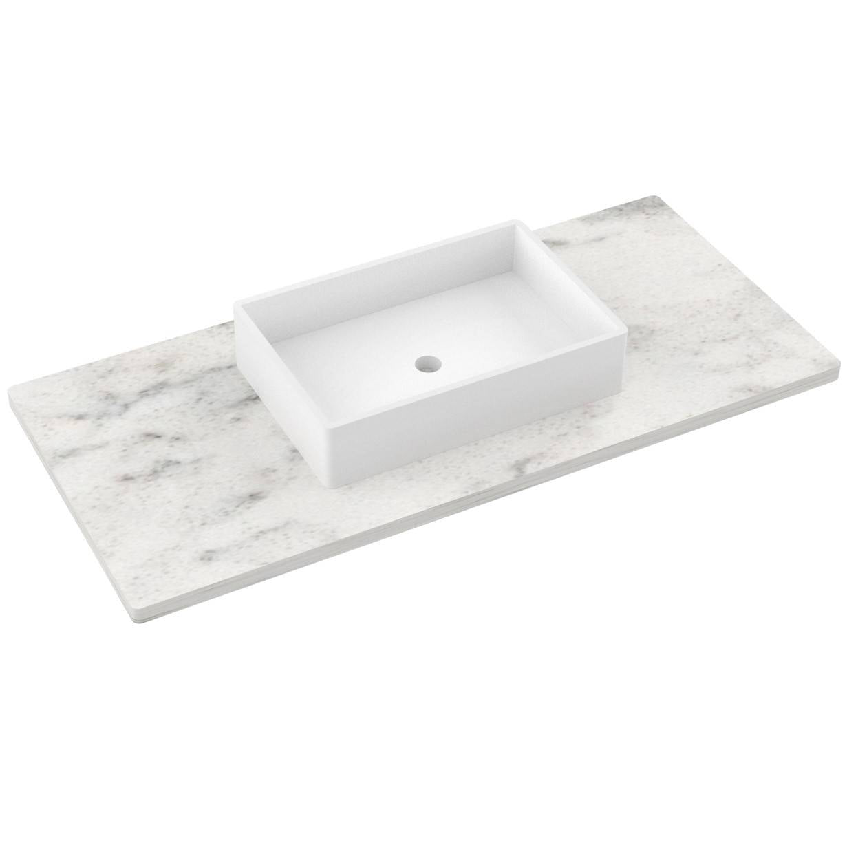 49" Silestone® Quartz Vanity Top Single Vigo Centered Sink