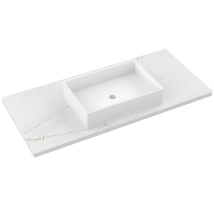 49" Silestone® Quartz Vanity Top Single Vigo Centered Sink