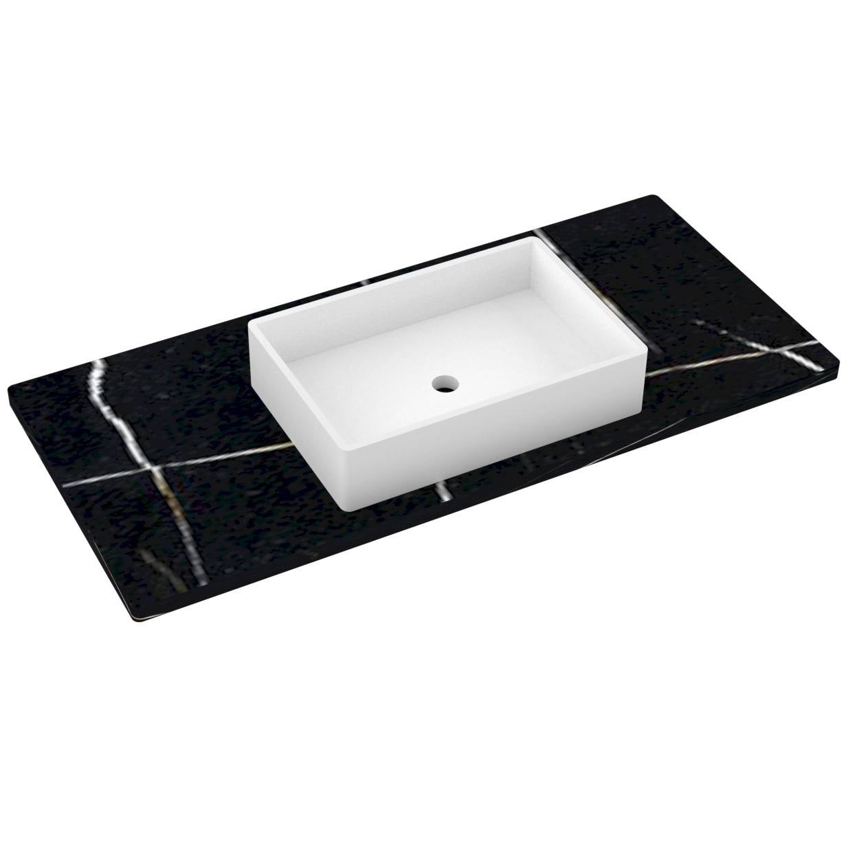49" Silestone® Quartz Vanity Top Single Vigo Centered Sink