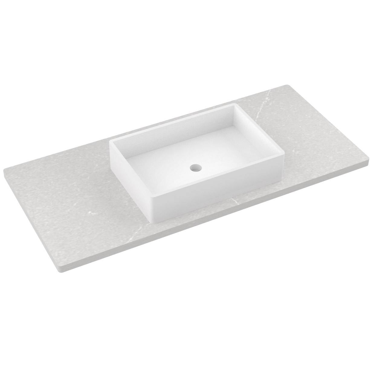 49" Silestone® Quartz Vanity Top Single Vigo Centered Sink