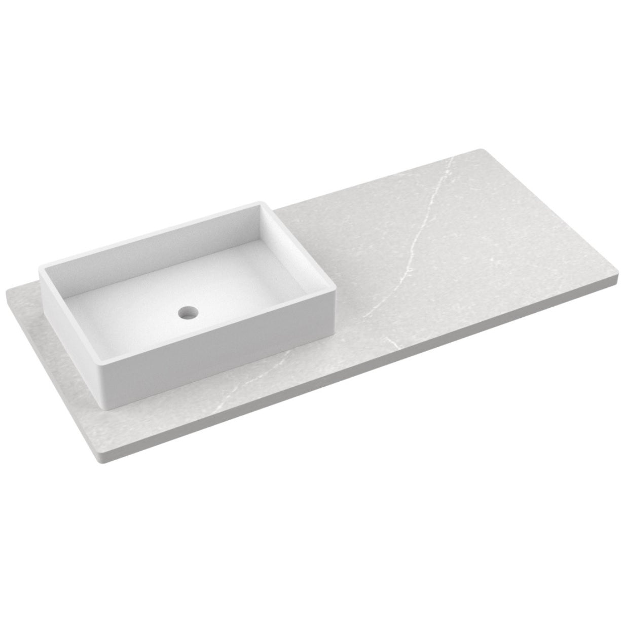 49" Silestone® Quartz Vanity Top Single Vigo Offset Sink