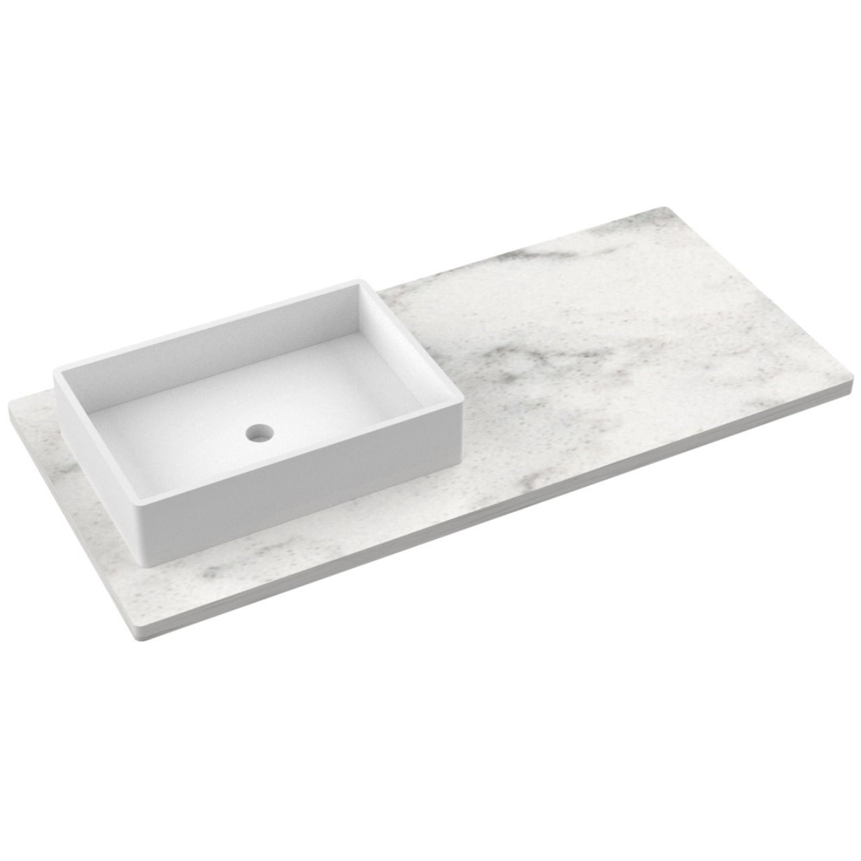 49" Silestone® Quartz Vanity Top Single Vigo Offset Sink