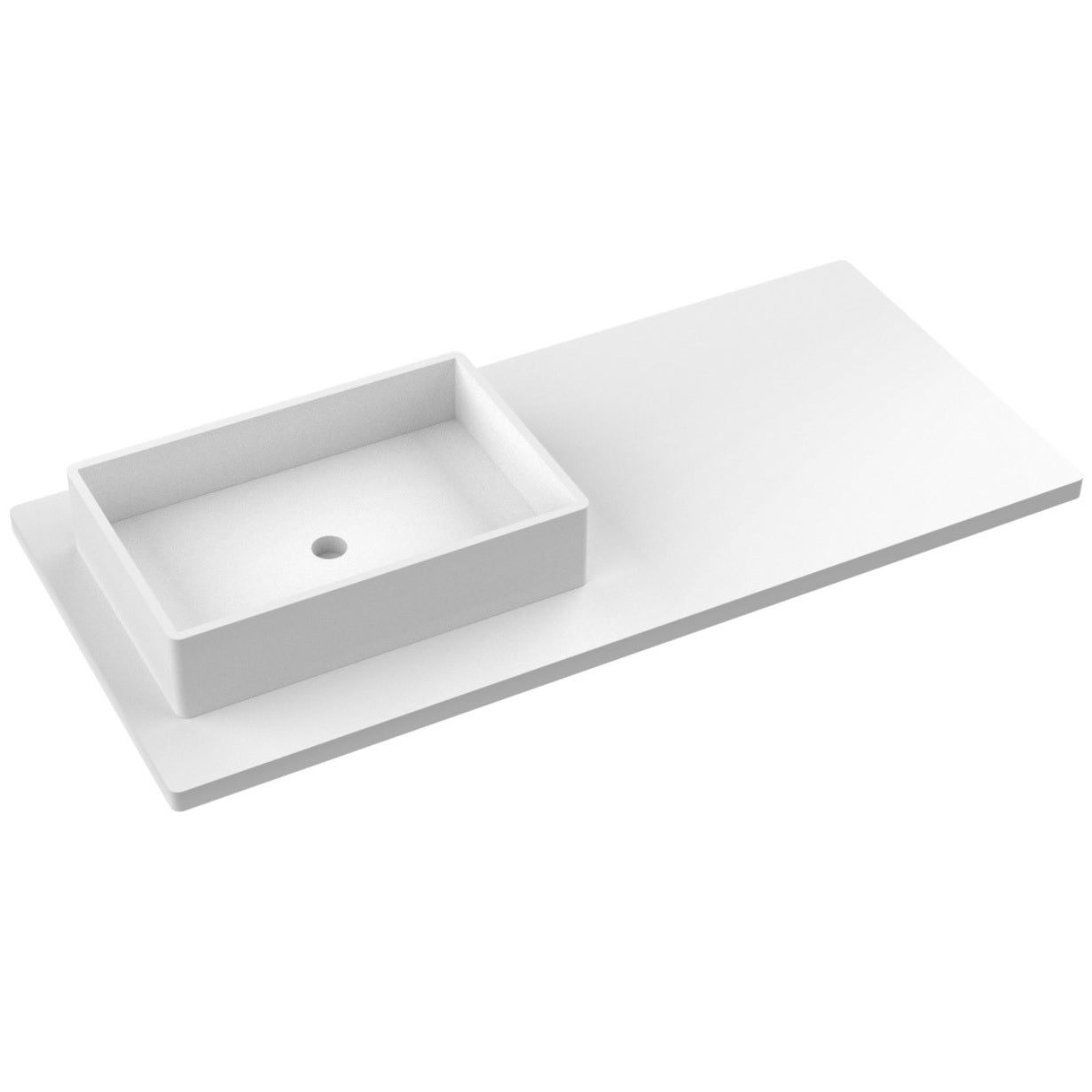 49" Silestone® Quartz Vanity Top Single Vigo Offset Sink
