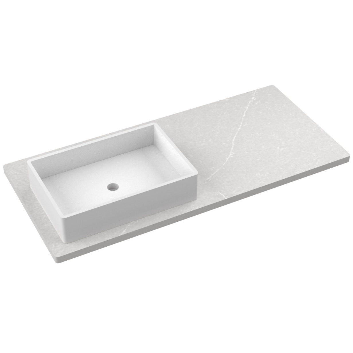 49" Silestone® Quartz Vanity Top Single Vigo Offset Sink