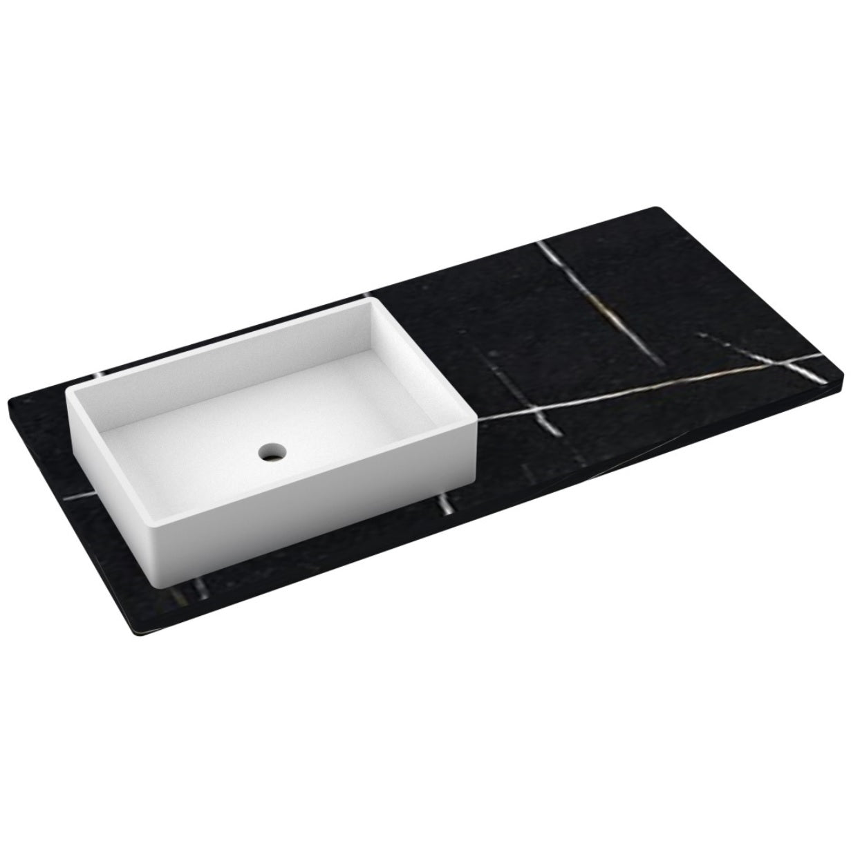 49" Silestone® Quartz Vanity Top Single Vigo Offset Sink