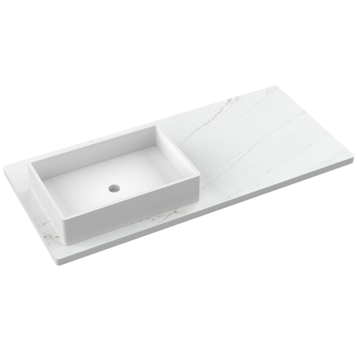 49" Silestone® Quartz Vanity Top Single Vigo Offset Sink