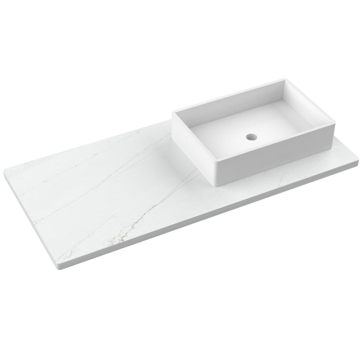 49" Silestone® Quartz Vanity Top Single Vigo Offset Sink