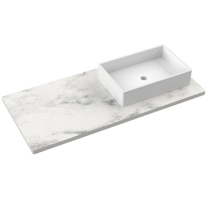 49" Silestone® Quartz Vanity Top Single Vigo Offset Sink