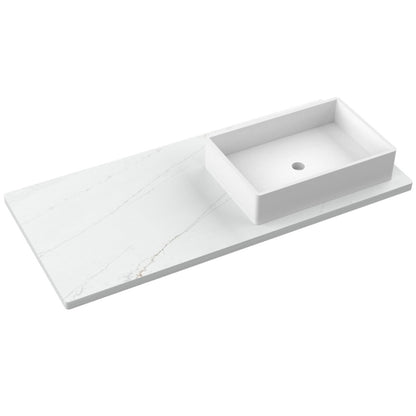 49" Silestone® Quartz Vanity Top Single Vigo Offset Sink