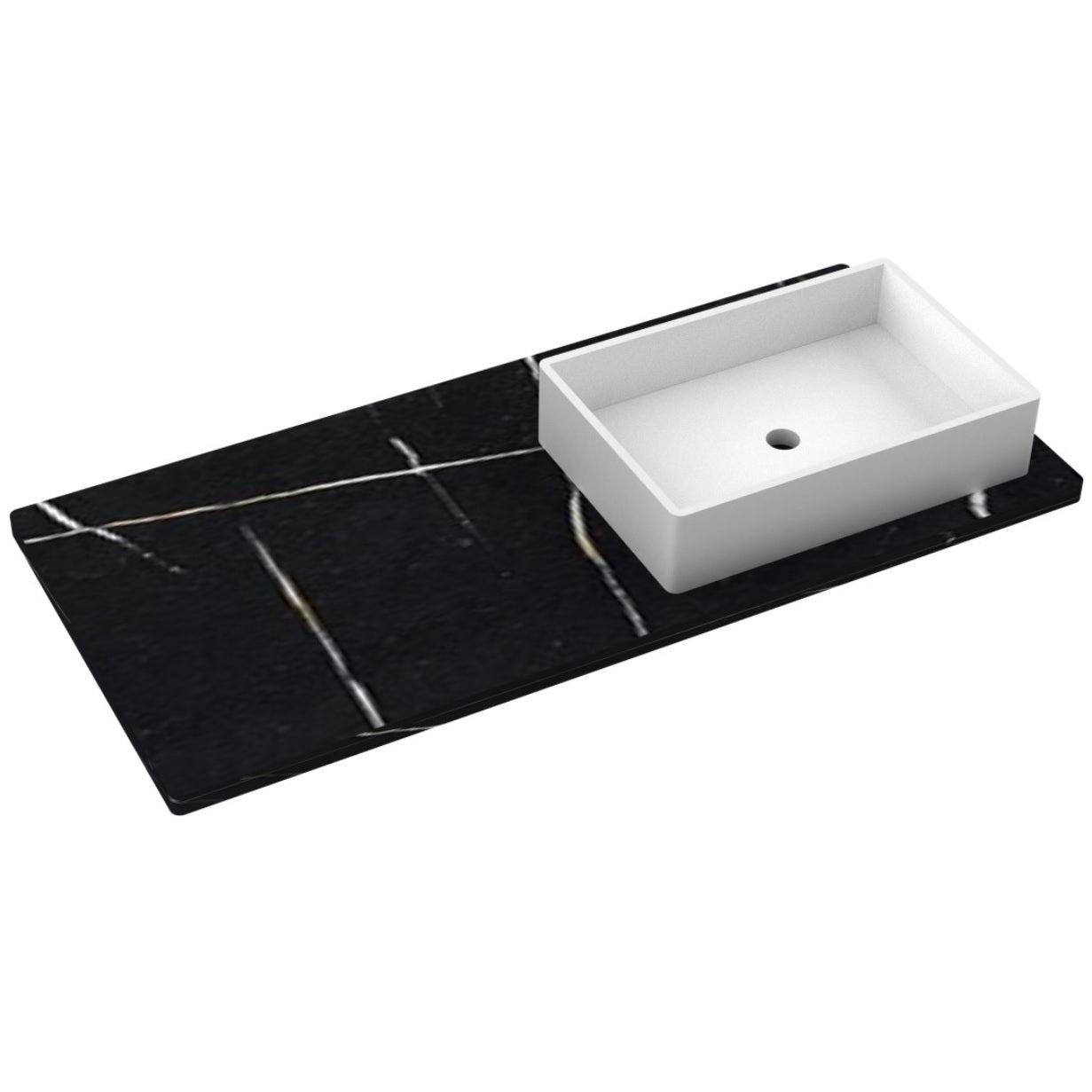 49" Silestone® Quartz Vanity Top Single Vigo Offset Sink