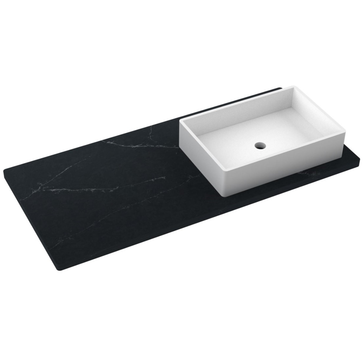 49" Silestone® Quartz Vanity Top Single Vigo Offset Sink