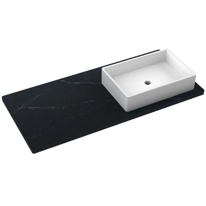 49" Silestone® Quartz Vanity Top Single Vigo Offset Sink