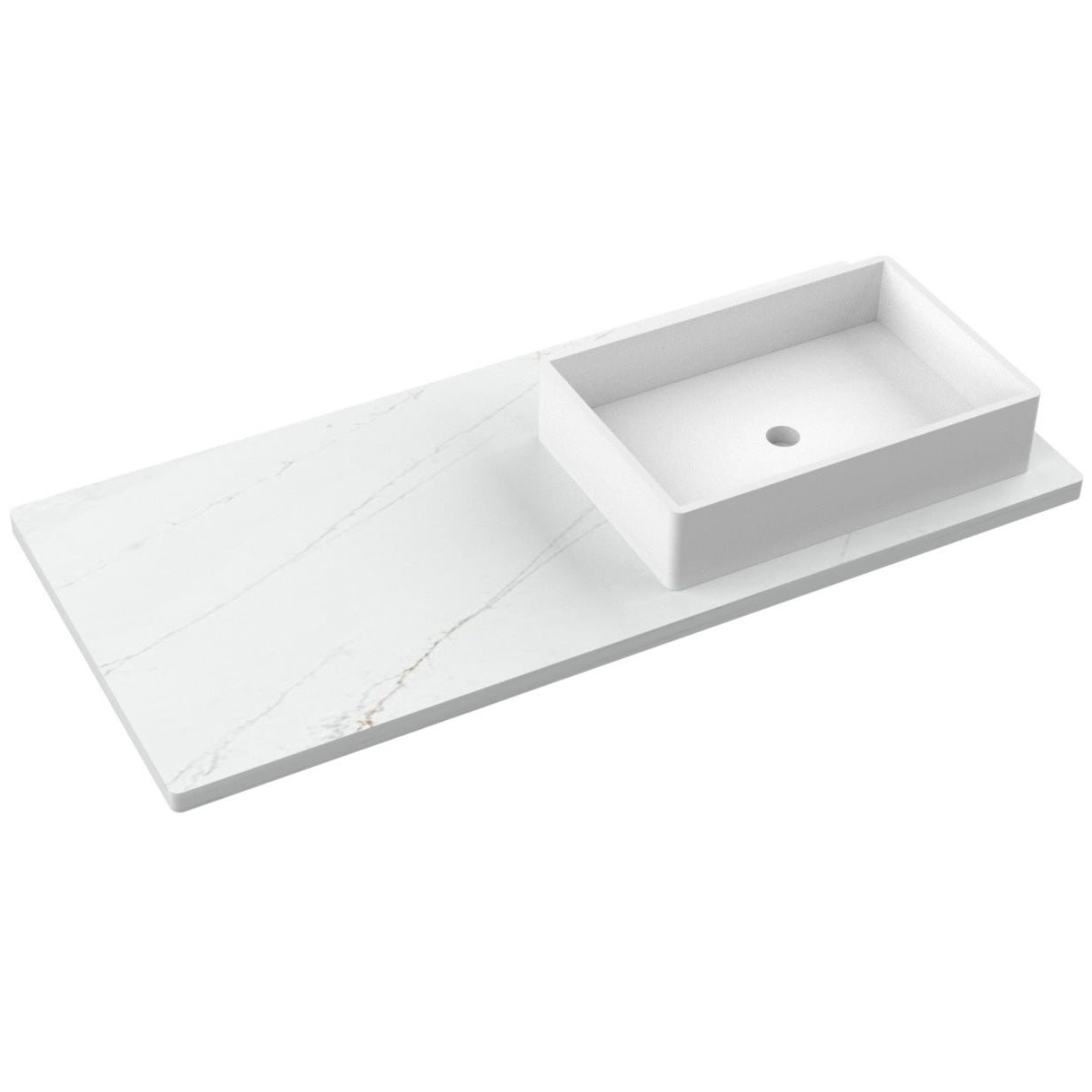 49" Silestone® Quartz Vanity Top Single Vigo Offset Sink