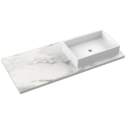 49" Silestone® Quartz Vanity Top Single Vigo Offset Sink
