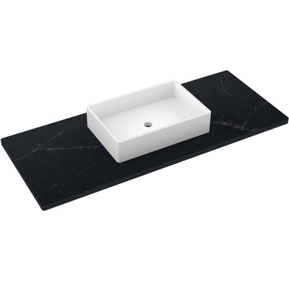 55" Silestone® Quartz Vanity Top Single Vigo Centered Sink