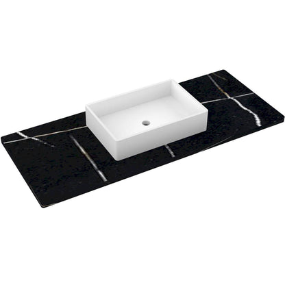 55" Silestone® Quartz Vanity Top Single Vigo Centered Sink