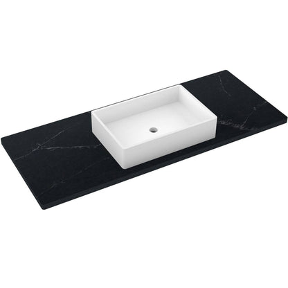 55" Silestone® Quartz Vanity Top Single Vigo Centered Sink