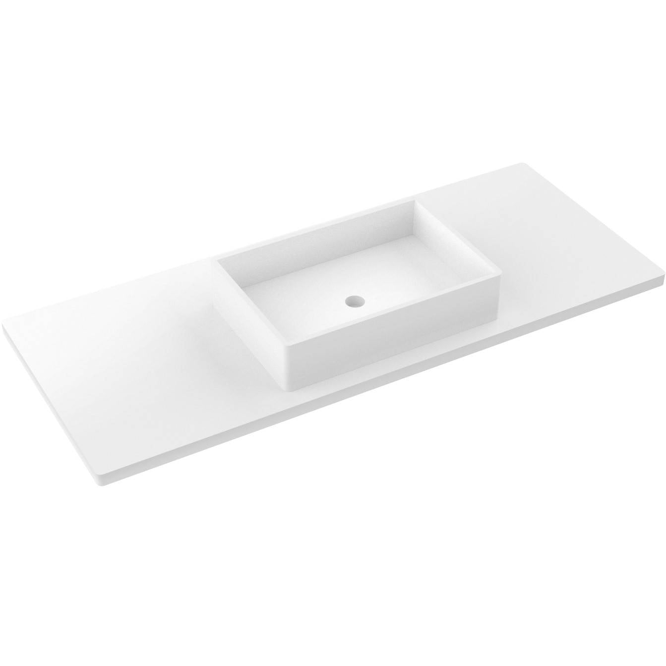 55" Silestone® Quartz Vanity Top Single Vigo Centered Sink