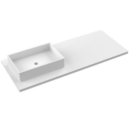 55" Silestone® Quartz Vanity Top Single Vigo Offset Sink