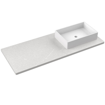 55" Silestone® Quartz Vanity Top Single Vigo Offset Sink