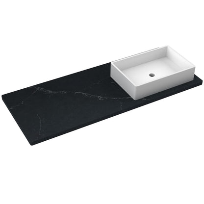 55" Silestone® Quartz Vanity Top Single Vigo Offset Sink