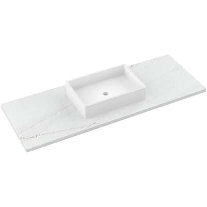 61" Silestone® Quartz Vanity Top Single Vigo Centered Sink