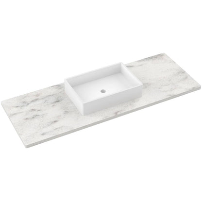 61" Silestone® Quartz Vanity Top Single Vigo Centered Sink
