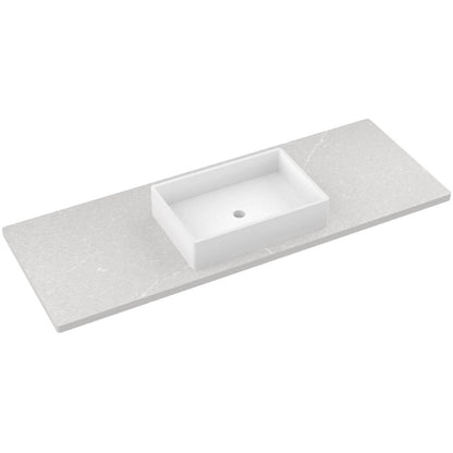 61" Silestone® Quartz Vanity Top Single Vigo Centered Sink