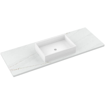 61" Silestone® Quartz Vanity Top Single Vigo Centered Sink