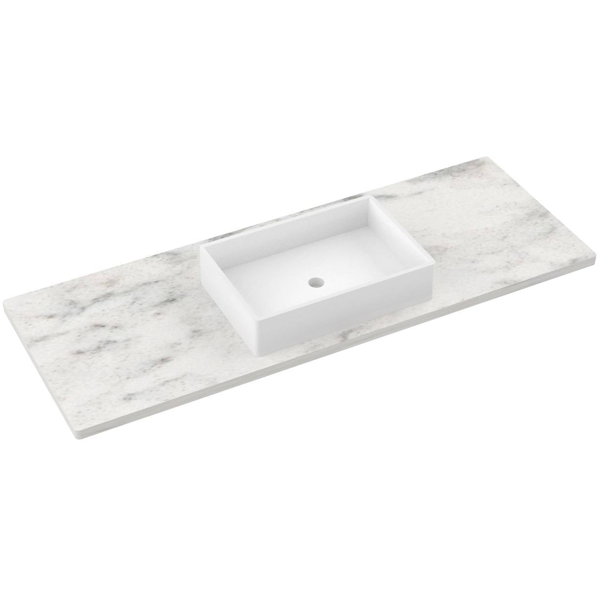 61" Silestone® Quartz Vanity Top Single Vigo Centered Sink