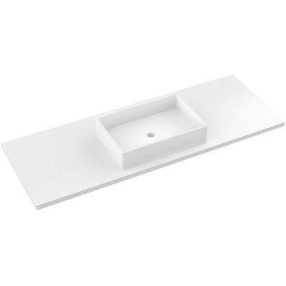 61" Silestone® Quartz Vanity Top Single Vigo Centered Sink