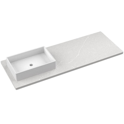 61" Silestone® Quartz Vanity Top Single Vigo Offset Sink